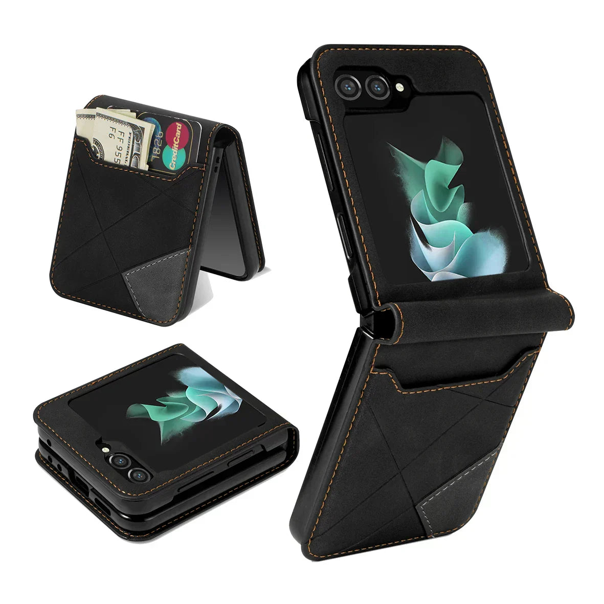 koadclo | Leather Wallet Case for Samsung Galaxy Z Flip Series – Premium Phone Cover with Card Slots
