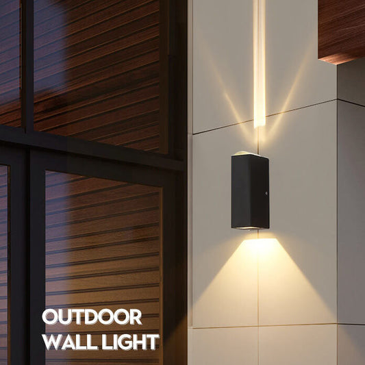 Amtn Club | Modern Waterproof LED Outdoor Wall Light – Rectangular Up/Down Aluminum Fixture