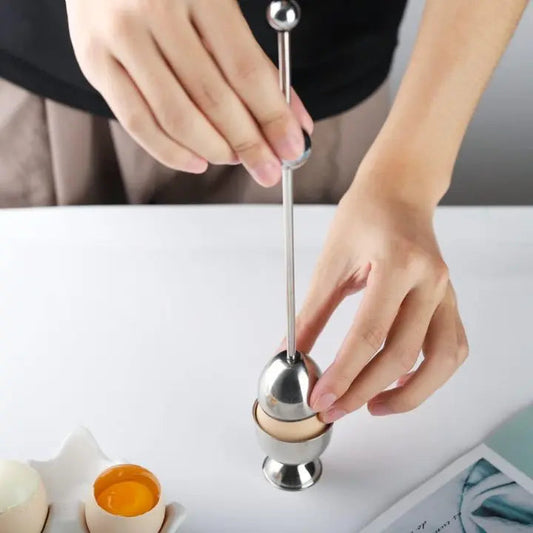 Koadclo | Stainless Steel Egg Opener - Precise Opening with Tapping Effect