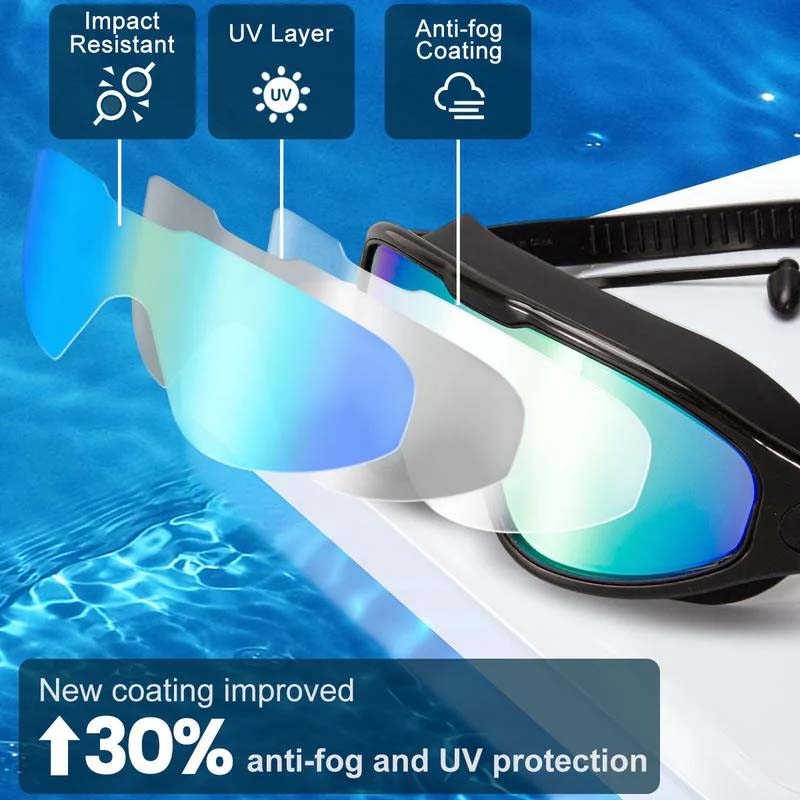 Amtn Club | Wide View Anti-Fog Swim Goggles – Clear Vision for Swimming Training