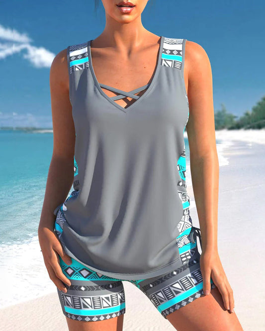 koadclo | Tankini Swimwear Set with Shorts for Women