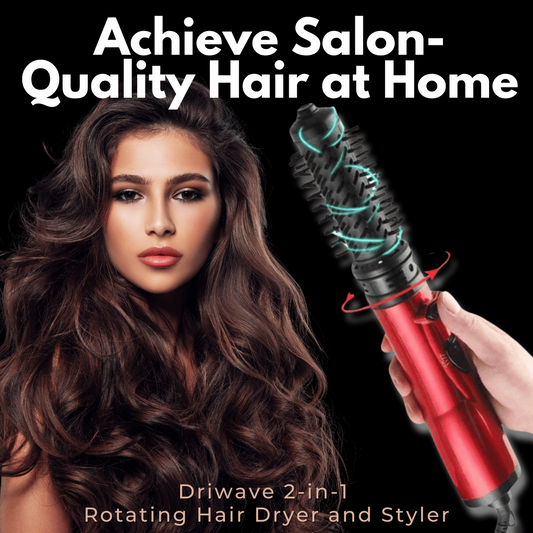 Amtn Club | 3-in-1 Rotating Hair Dryer and Styler – Adjustable Temperature for Effortless Curls and Waves