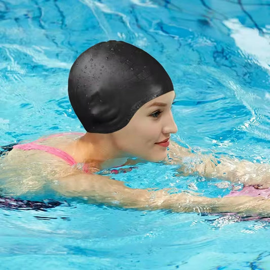 Koadclo | HydroFit – Silicone Swim Cap with Ear Protection – Reusable Waterproof Swimming Cap
