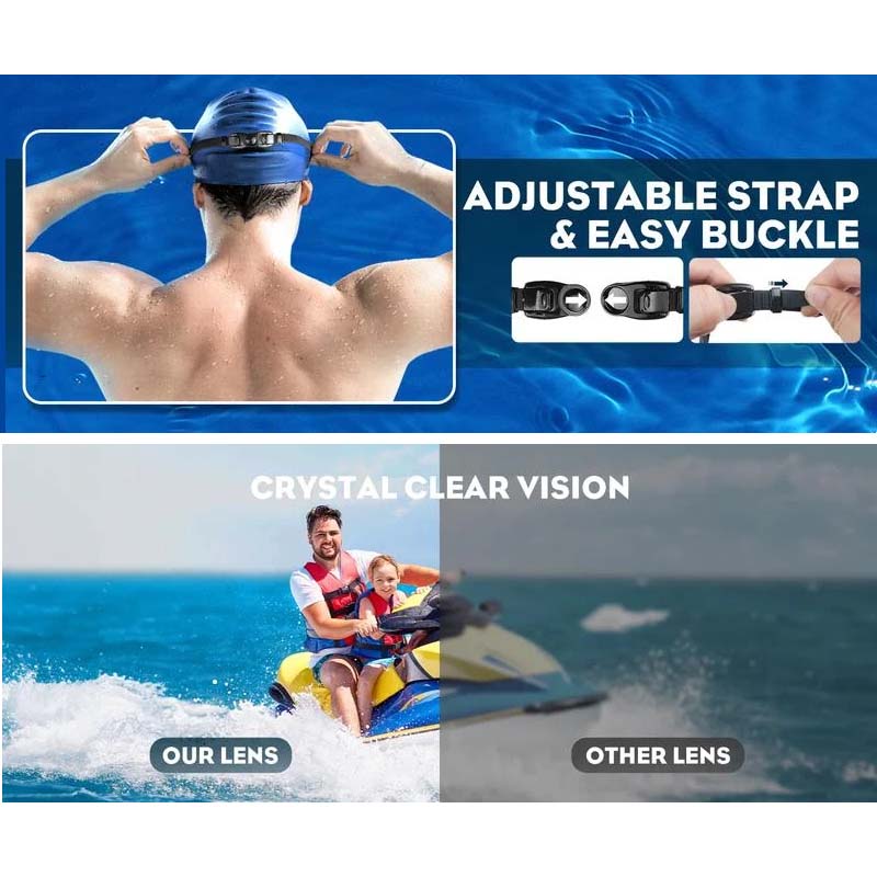 koadclo | Wide View Anti-Fog Swim Goggles – Clear Vision for Swimming Training