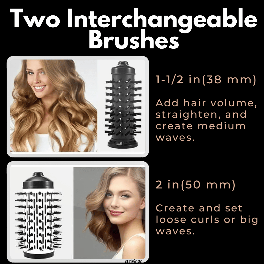 koadclo | 3-in-1 Rotating Hair Dryer and Styler – Adjustable Temperature for Effortless Curls and Waves