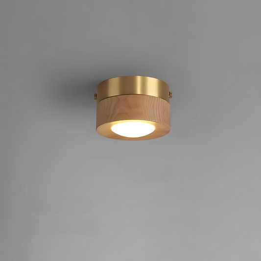 Koadclo | Walnut Ceiling Lamp with LED Spotlights – Modern Wood Light Fixture