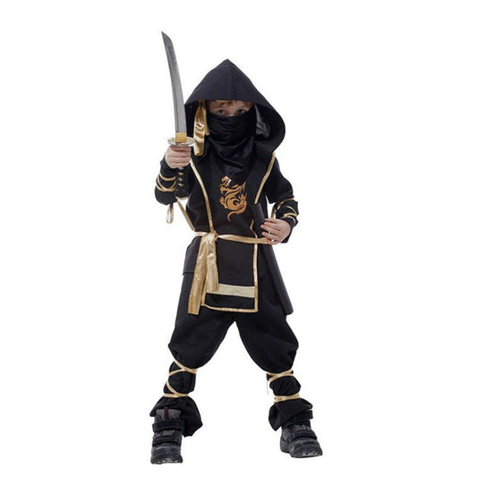 Koadclo | Boys Ninja Halloween Costume Set – Complete Kids Outfit with Mask & Belt