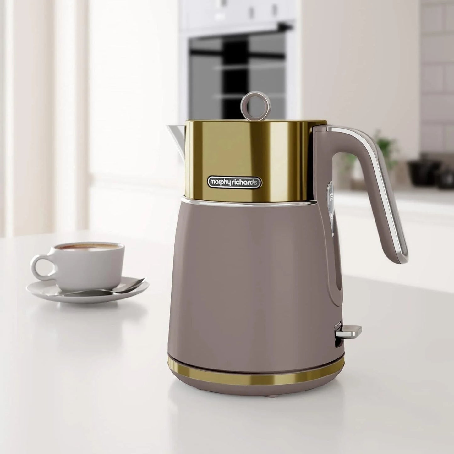 Morphy Richards Gold Signature Opulent Jug Kettle & 4 Slice Toaster Set