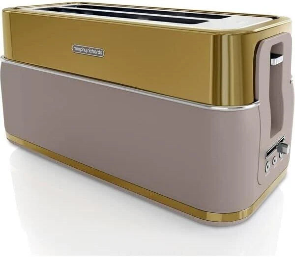 Morphy Richards Gold Signature Opulent Jug Kettle & 4 Slice Toaster Set