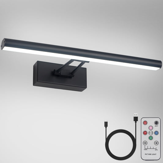 Koadclo | Picture Light – 13.5" Art Lighting, Battery Operated with Remote & 3CCT, Black