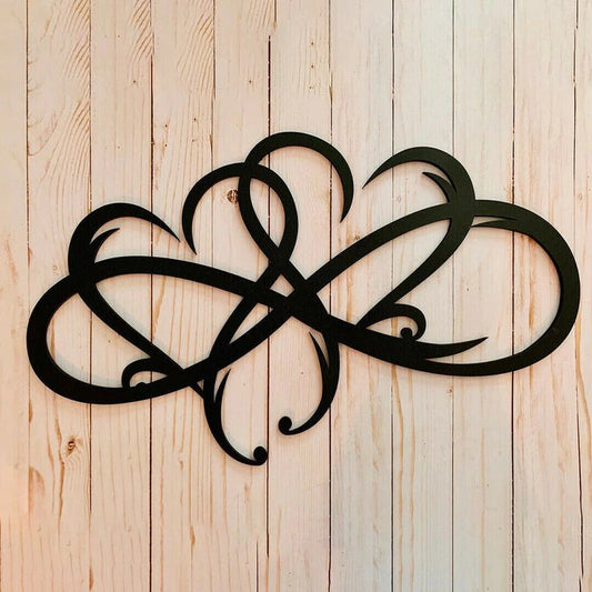 Koadclo | Endless Heart Steel Wall Decoration – Metal Wall Art for Living Room & Bedroom