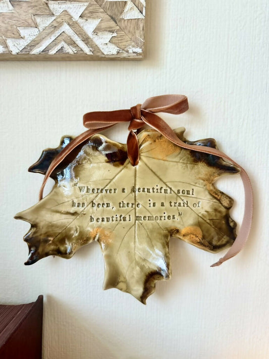 Emian | Handcrafted Ceramic Sycamore & Oak Leaf Memorial
