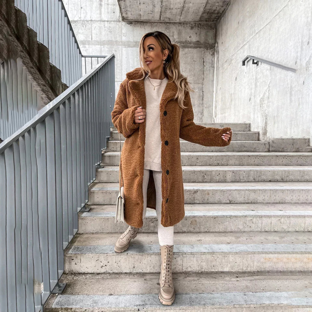 Amada | Women’s Long Teddy Coat