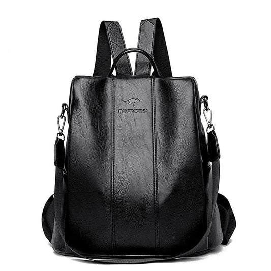 Koadclo | Theft-Proof Leather Backpack for Women – Vintage Style Anti-Theft Travel Daypack