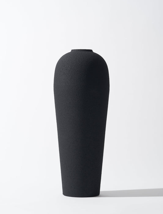 Koadclo | Lola Vase – Structured Black Ceramic Home Decor
