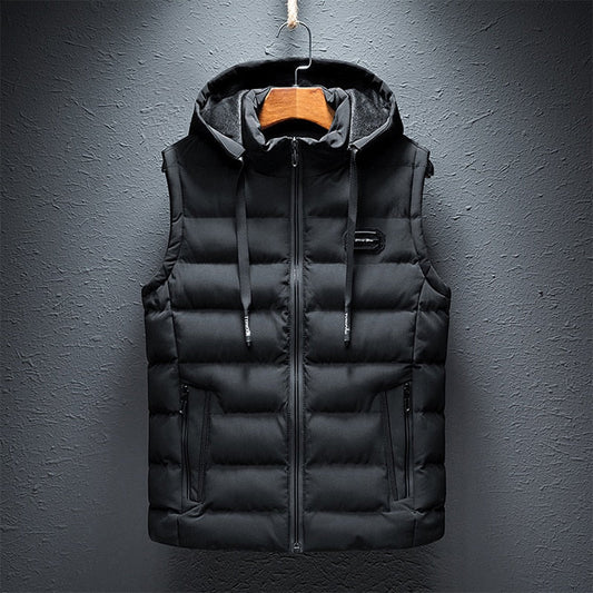 koadclo | Puffer Gilet for Men - Zip-Up with Hood