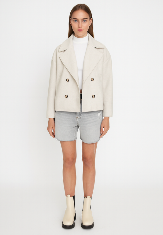 Celly | Women’s Cropped Double-Breasted Jacket