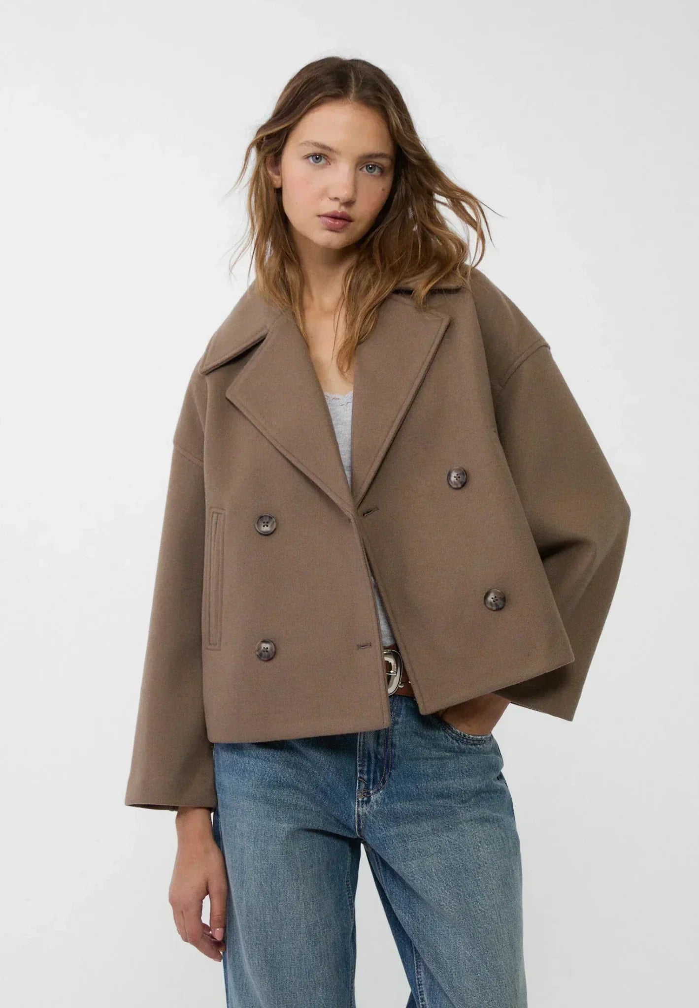 Celly | Women’s Cropped Double-Breasted Jacket