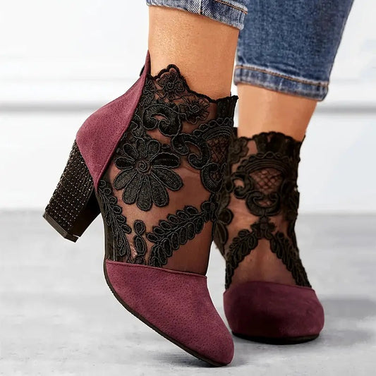 Charlene | Women’s Handmade Floral Lace Heels