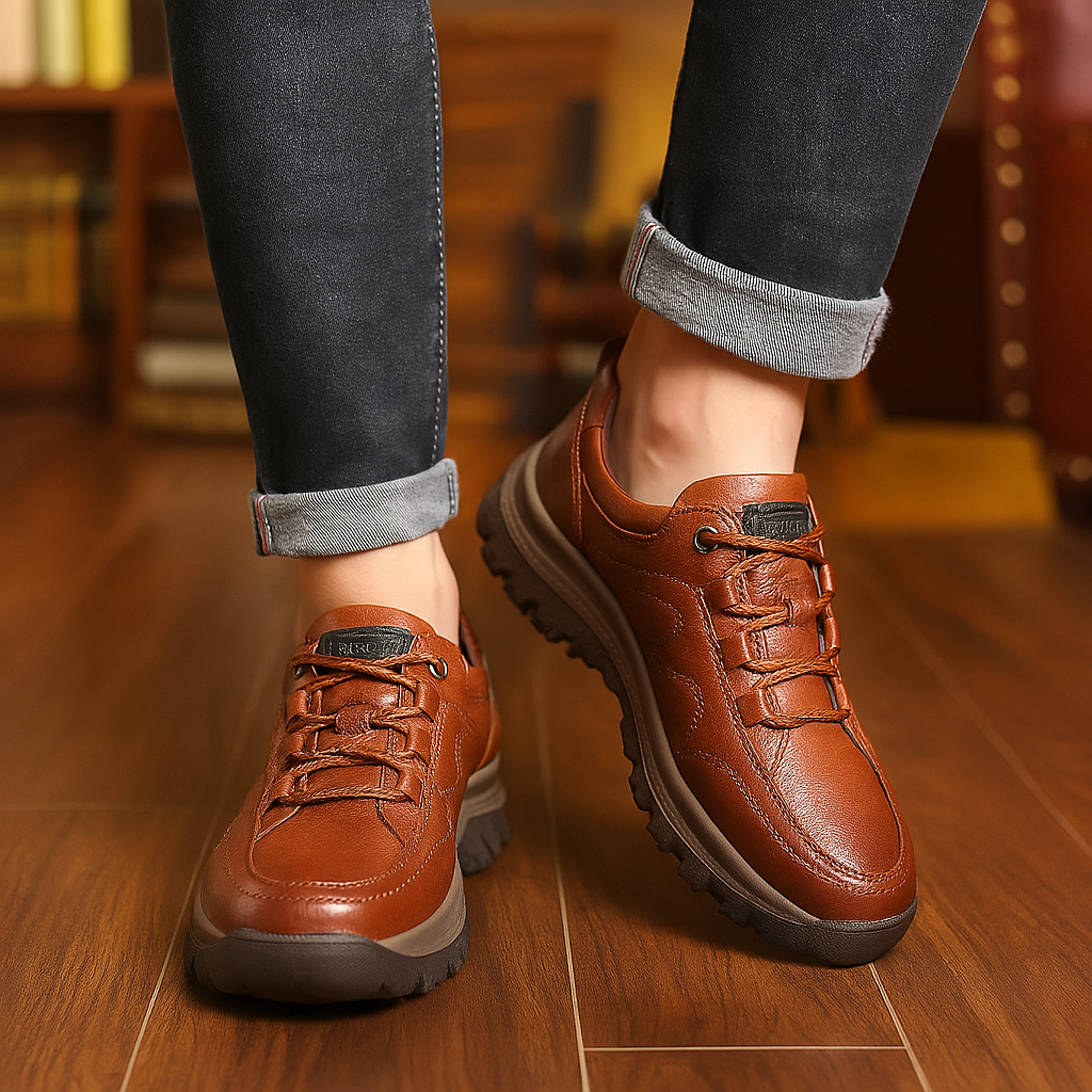 koadclo | Walking Shoes - Leather Arch Support for Men