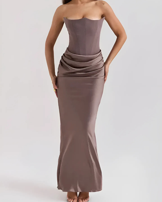 Donna | Women’s Strapless Elegant Maxi Dress