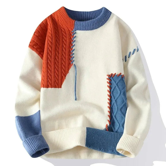 Mackenly | Men’s Patchwork Sweater by Koadclo
