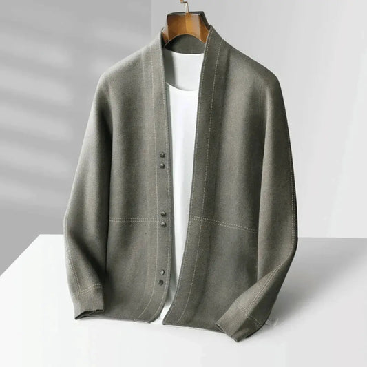 Kiera | Men’s Luxury Wool Twill Cardigan
