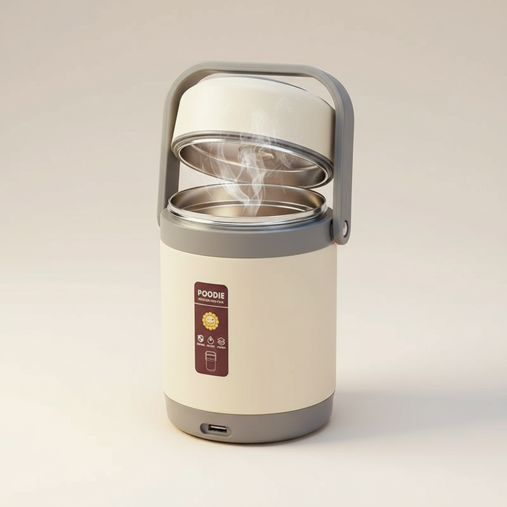 Amtn Club | USB Heated Lunch Box – 304 Stainless Steel Portable Food Warmer for Work & Travel