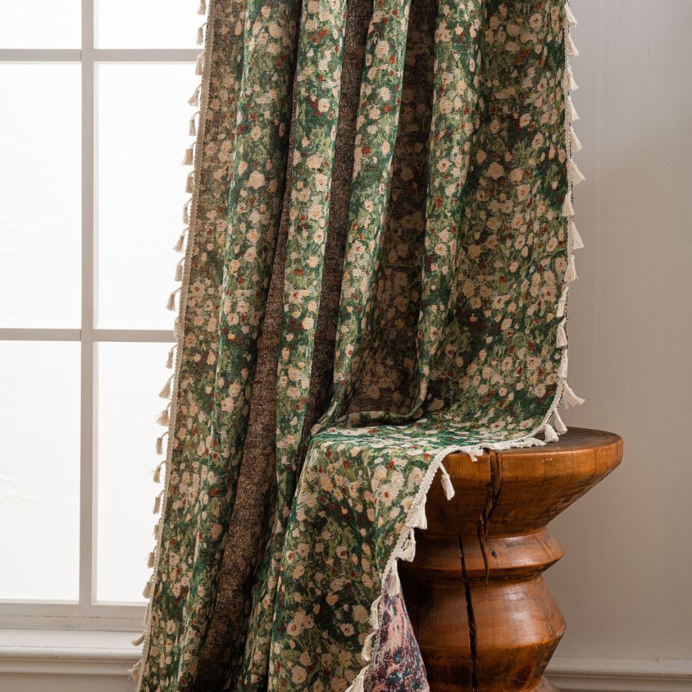 Koadclo | French Vintage Floral Pattern Curtain