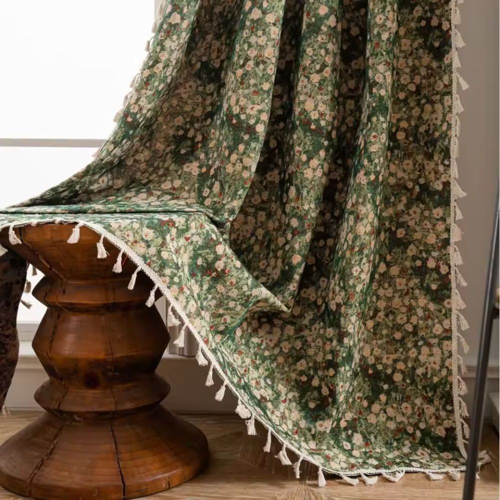 Koadclo | French Vintage Floral Pattern Curtain