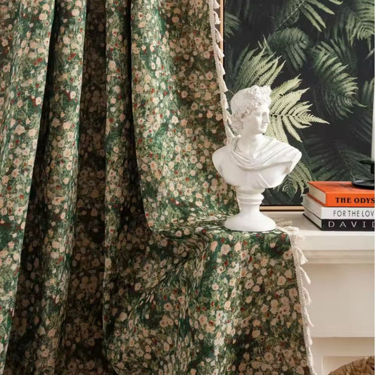 Koadclo | French Vintage Floral Pattern Curtain