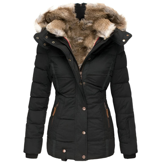 Gabbie | Women’s Winter Puffer Jacket with Fur Hood