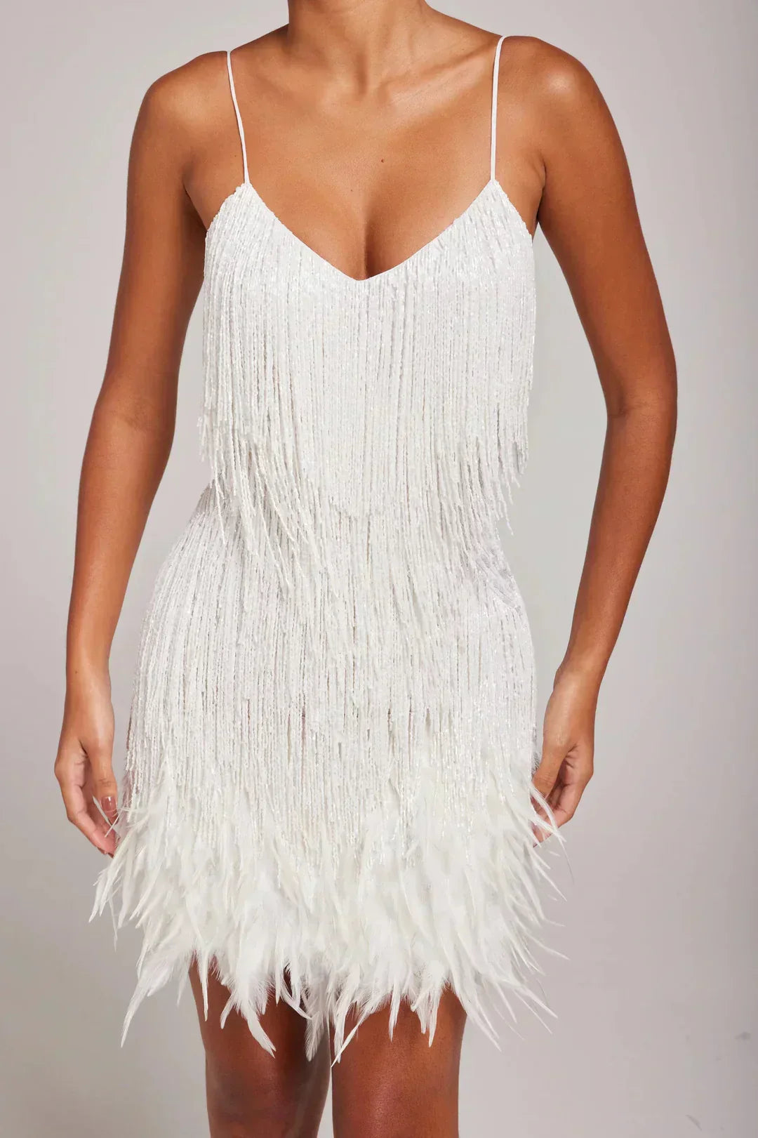 Gabrielle | Women’s Feather Fringe Mini Dress