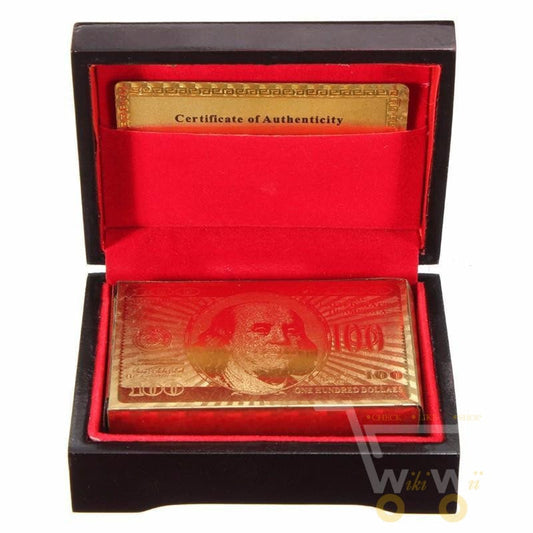 Koadclo | 24K Gold Plated Playing Cards with Wooden Storage Box