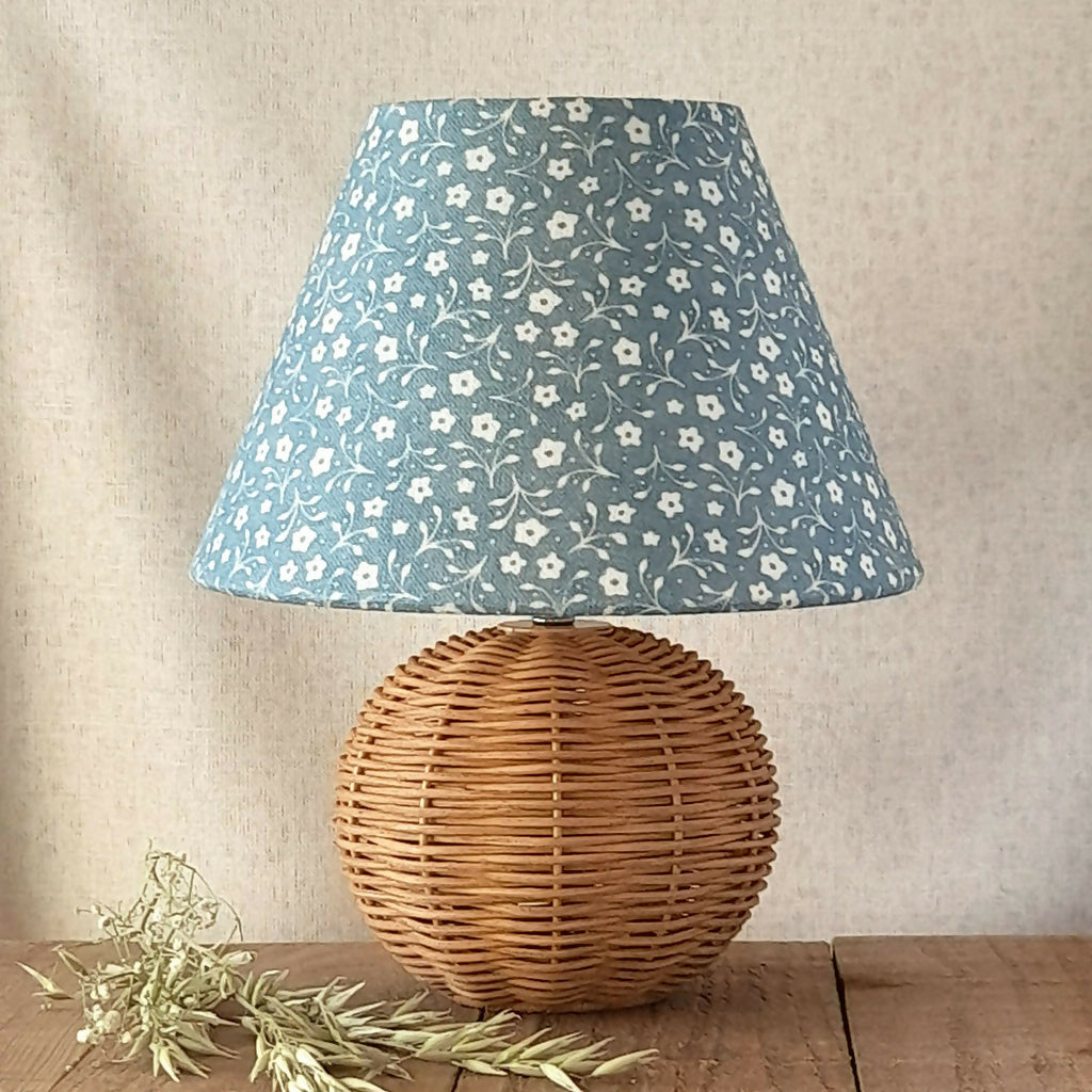 Emian| Milly Linen Conical Lampshade in Dolly Blue