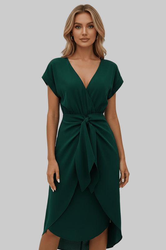 Jolena | Elegant Wrap Midi Dress