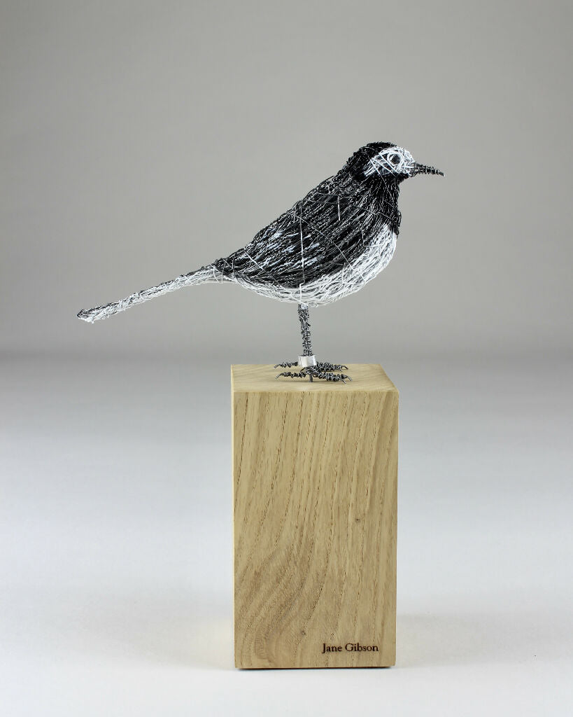 Emian | Pied Wagtail Wire Bird Sculpture