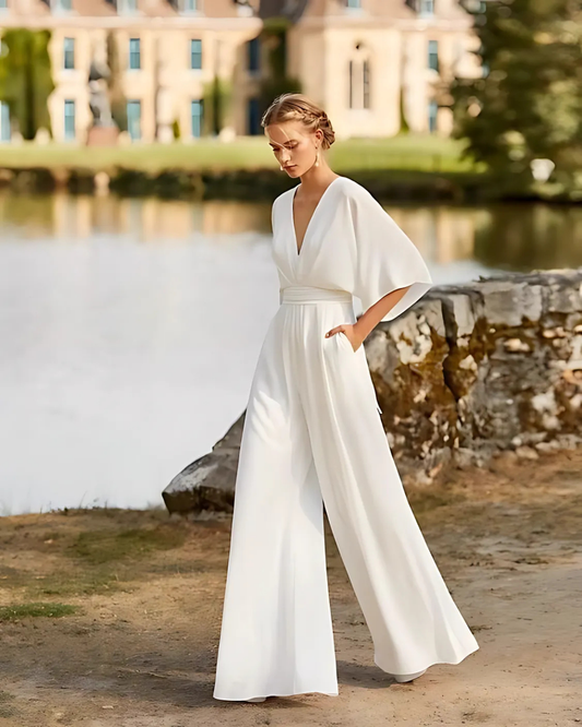 Lhen | Women’s Elegant Wide Leg Jumpsuit