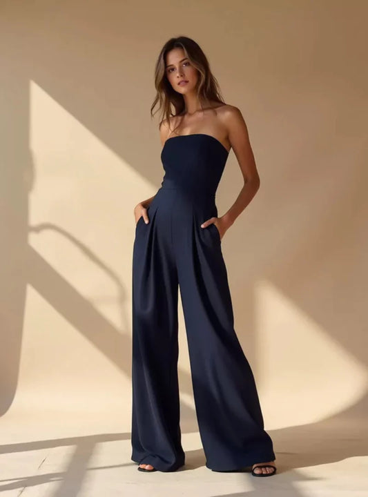 Mella | Women’s Strapless Jumpsuit – Minimalist Elegance