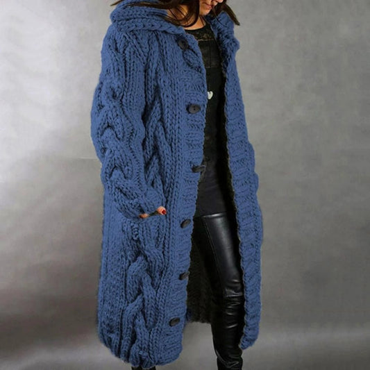 Nikki | Women’s Oversized Cable Knit Button Cardigan