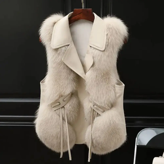 Rosie | Women’s Sleeveless Fur-Trimmed Vest