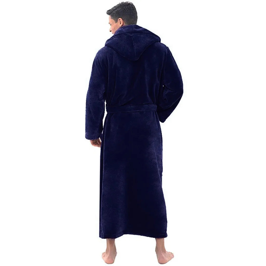 koadclo | HoodedChill – Cozy Bathrobe for Men – Soft Cotton Robe with Hood