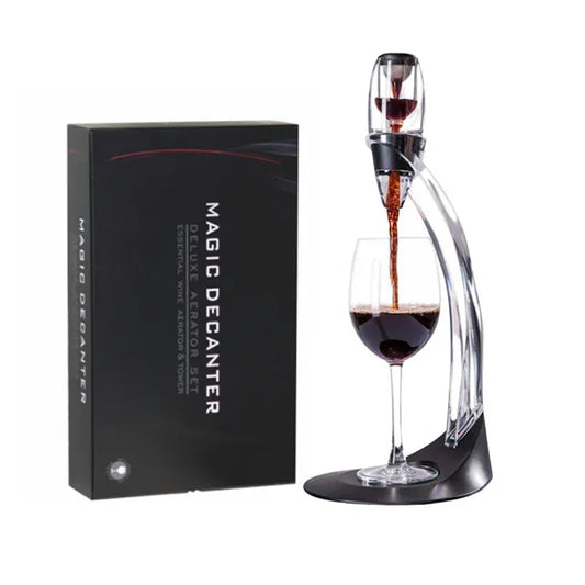 koadclo | Wine Aerator & Decanter Set – Pourer with Filters, Aerator Sieve & Stand Diffuser for Dining Room Bar