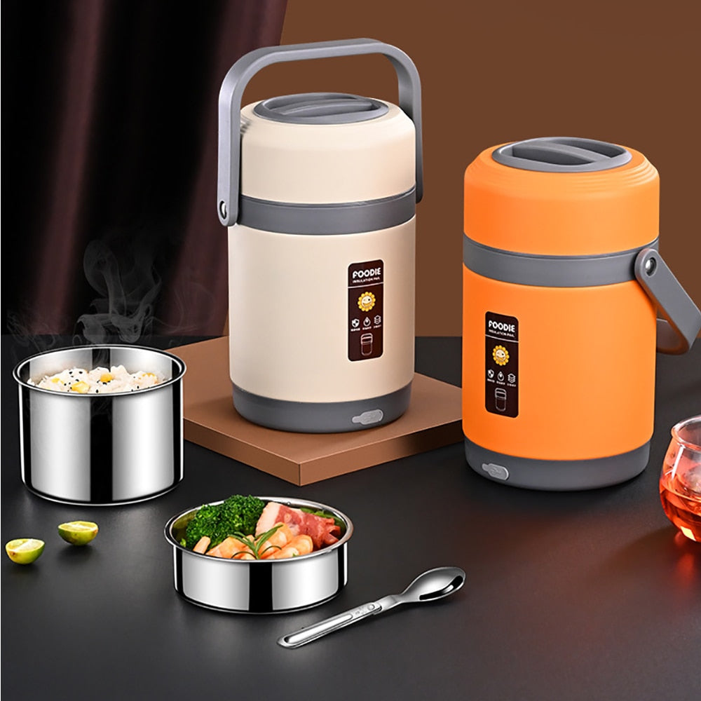 Amtn Club | USB Heated Lunch Box – 304 Stainless Steel Portable Food Warmer for Work & Travel