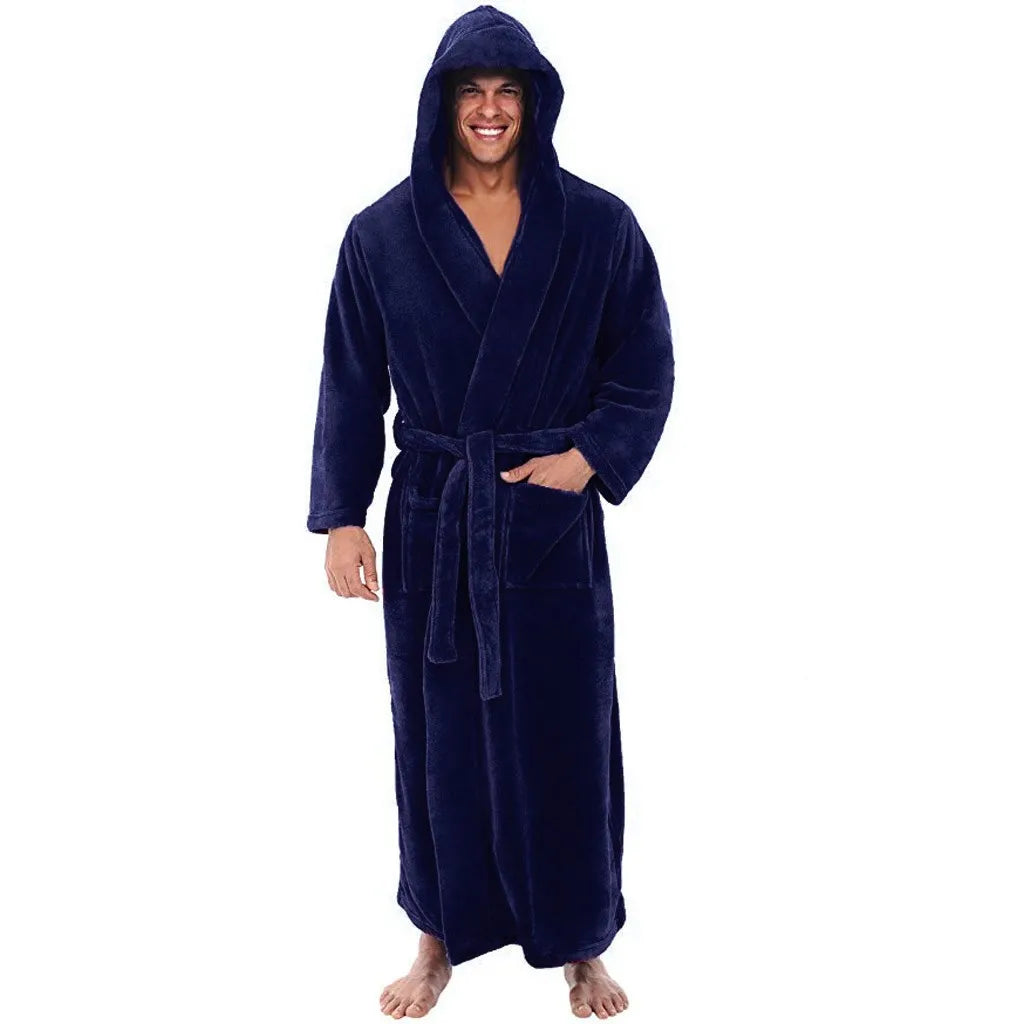 koadclo | HoodedChill – Cozy Bathrobe for Men – Soft Cotton Robe with Hood