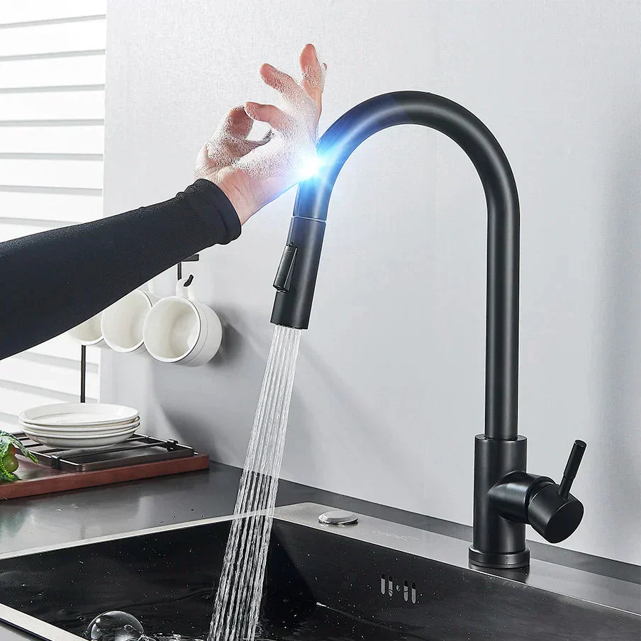 koadclo | Kitchen Tap with Touch Sensor and Pull Out Spray
