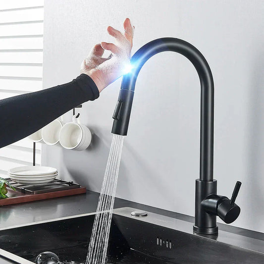 koadclo | Kitchen Tap with Touch Sensor and Pull Out Spray
