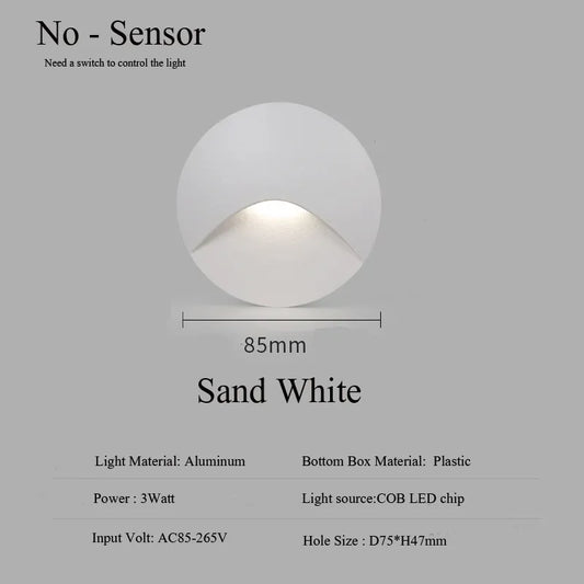koadclo | Modern Waterproof IP65 LED Recessed Wall Lamp – 3W Embedded Step & Staircase Balcony Light