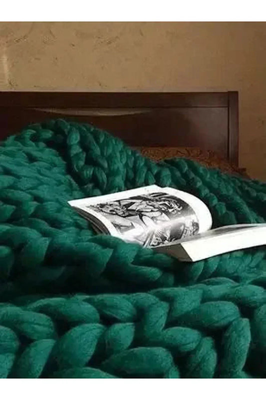 Koadclo | Cozy Knit Chunky Blanket – Thick Handmade Throw for Couch & Bed
