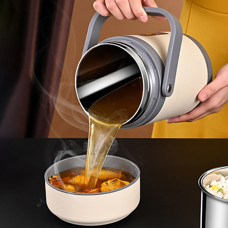 koadclo | USB Heated Lunch Box – 304 Stainless Steel Portable Food Warmer for Work & Travel